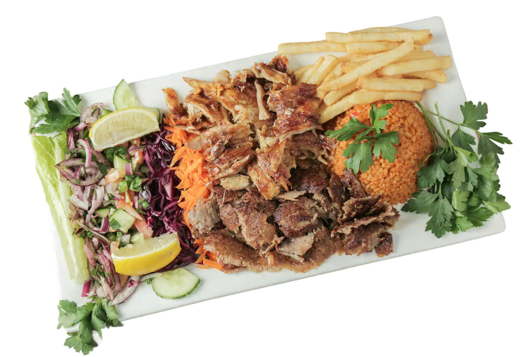 Assiette döner poulet
